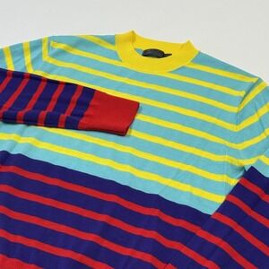 G/FORE Sweater Mens XS Multicolor Stripe 100% Wool Crewneck Golf‎ Pullover